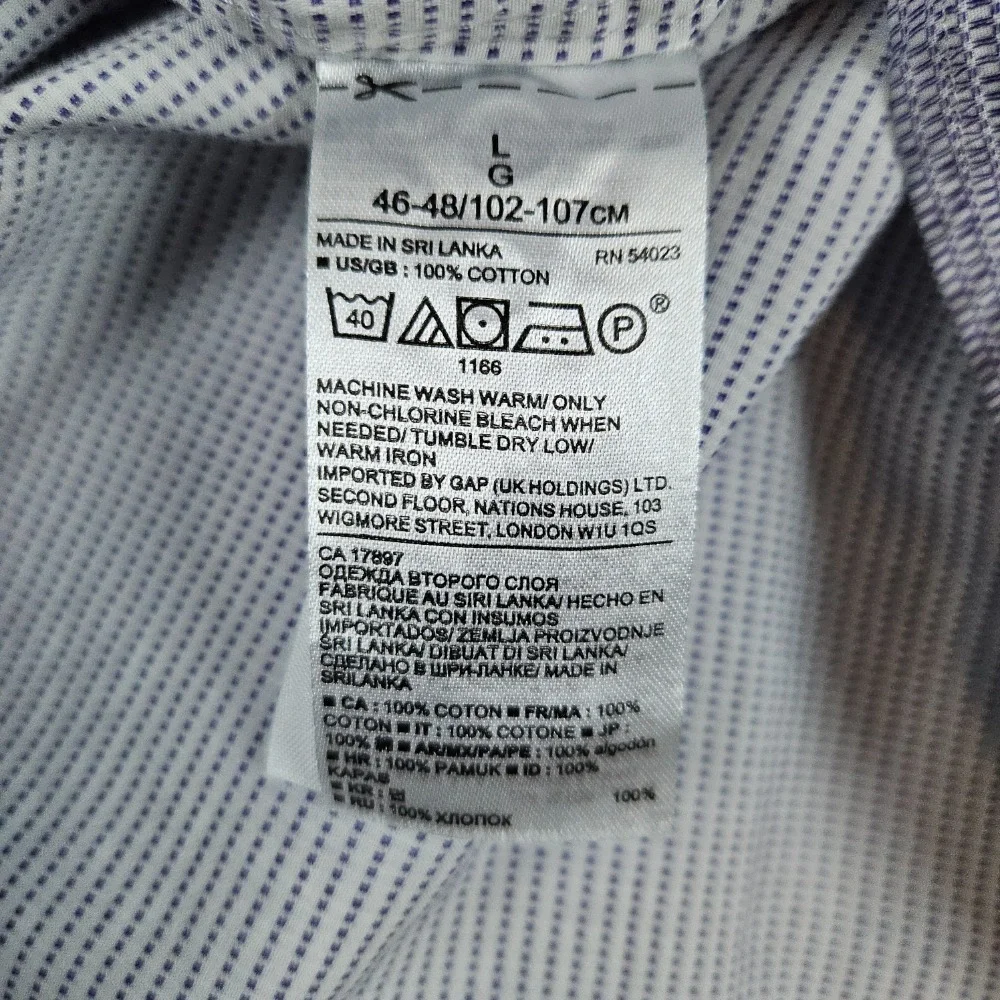 Banana Republic Men's Dress Shirt Size‎ L Purple Mini-Geometric Print Camden Fit